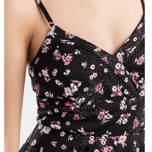 EFFEY FLORAL LADDER TRIM MINI DRESS